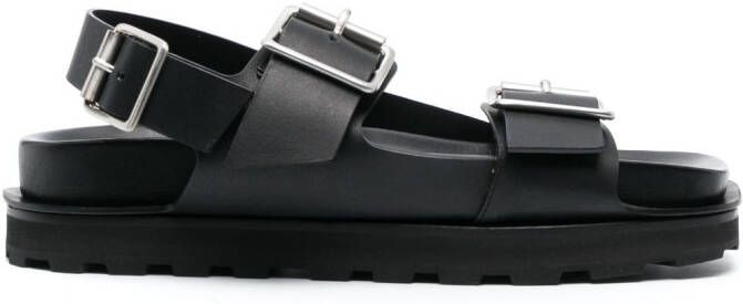 Jil Sander Sandalen met gesp Zwart