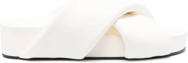 Jil Sander Sandalen met gekruiste bandjes Wit