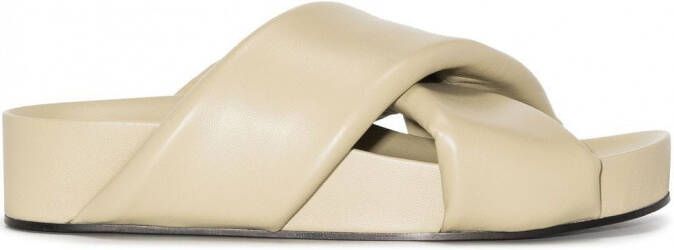 Jil Sander Sandalen met gekruiste bandjes Beige