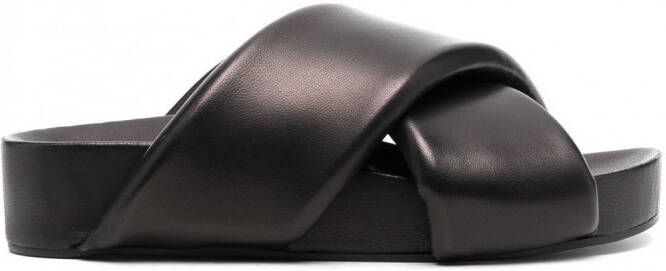 Jil Sander Sandalen met gekruiste bandjes Zwart