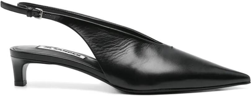 Jil Sander 35 mm lakleren pumps Zwart
