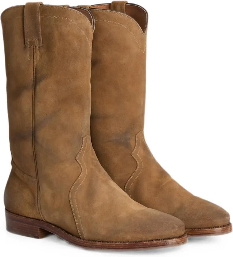 Jil Sander Chunky suède laarzen met handgemaakt verouderd effect Beige - Foto 2