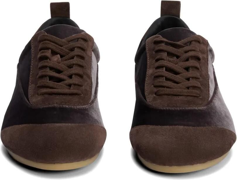 Jil Sander Etage fluwelen sneakers met suède afwerking Bruin - Foto 2