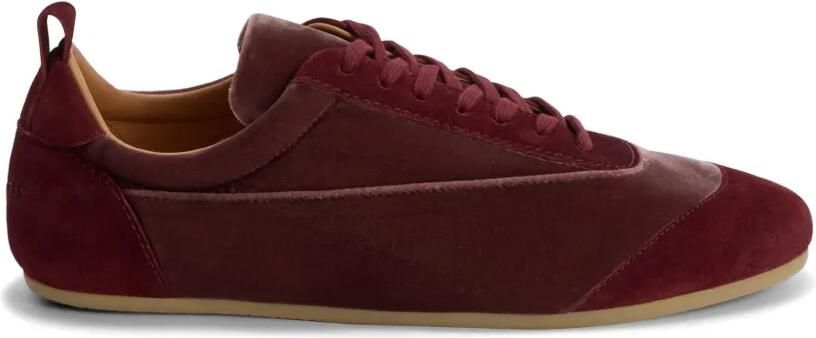 Jil Sander Etage fluwelen sneakers Rood