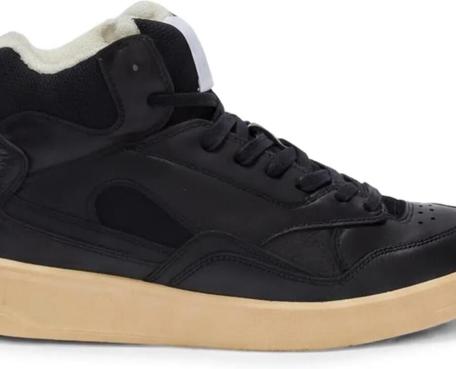 Jil Sander high-top panelled sneakers Zwart