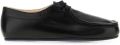 Jil Sander Hood leren loafers met veters Zwart - Zwart