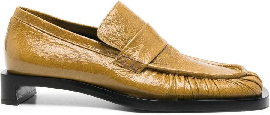 Jil Sander Kalfsleren loafers Groen