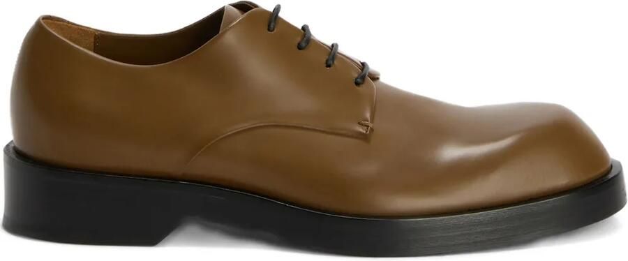 Jil Sander Leren derby schoenen Bruin