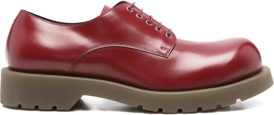 Jil Sander Leren derby schoenen Rood