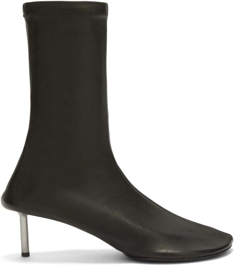 Jil Sander Leren enkellaarzen Zwart