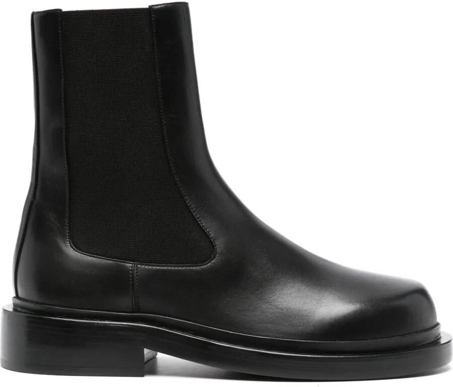 Jil Sander Leren laarzen Zwart