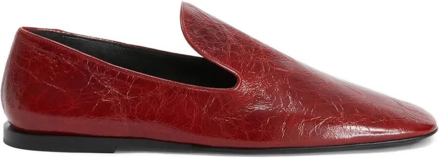 Jil Sander Leren loafers Rood