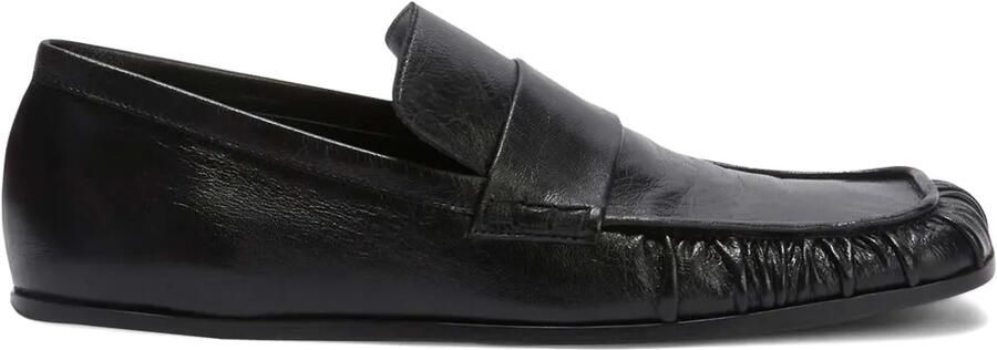 Jil Sander Leren loafers Zwart