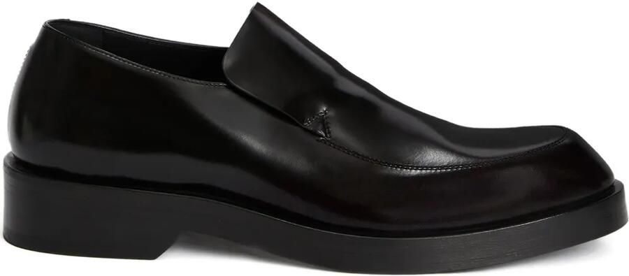 Jil Sander Leren loafers Zwart