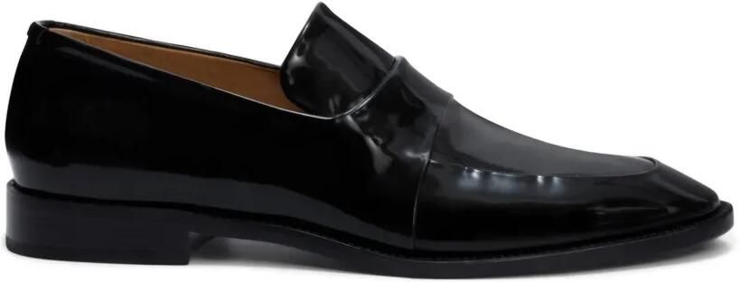 Jil Sander Leren loafers Zwart