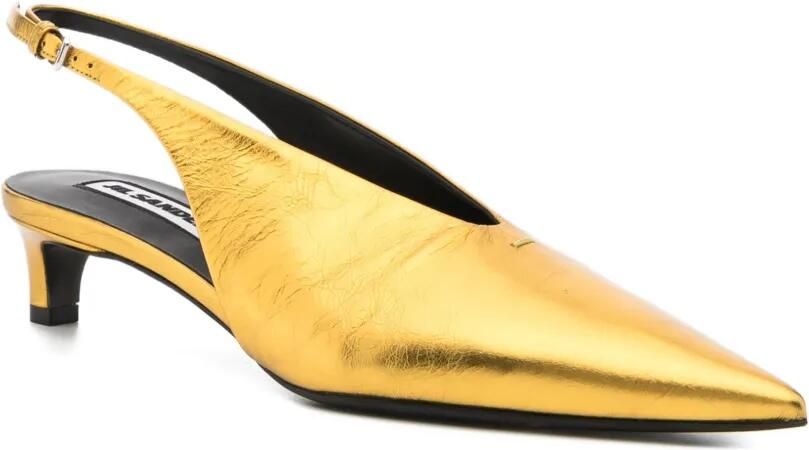 Jil Sander Leren pumps Goud - Foto 2