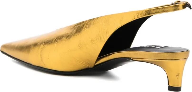 Jil Sander Leren pumps Goud - Foto 3