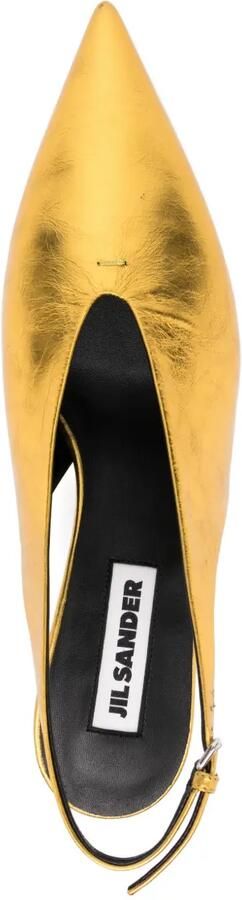 Jil Sander Leren pumps Goud - Foto 4