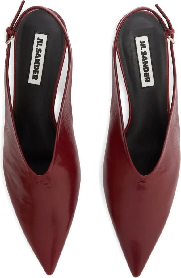 Jil Sander Leren pumps Rood