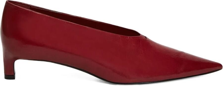 Jil Sander Leren pumps Rood