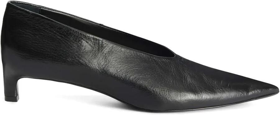 Jil Sander Leren pumps Zwart
