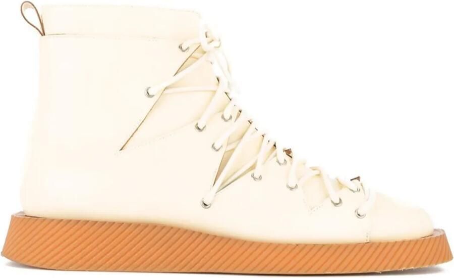 Jil Sander Leren sneakers Wit