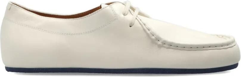 Jil Sander Leren veterschoenen Beige