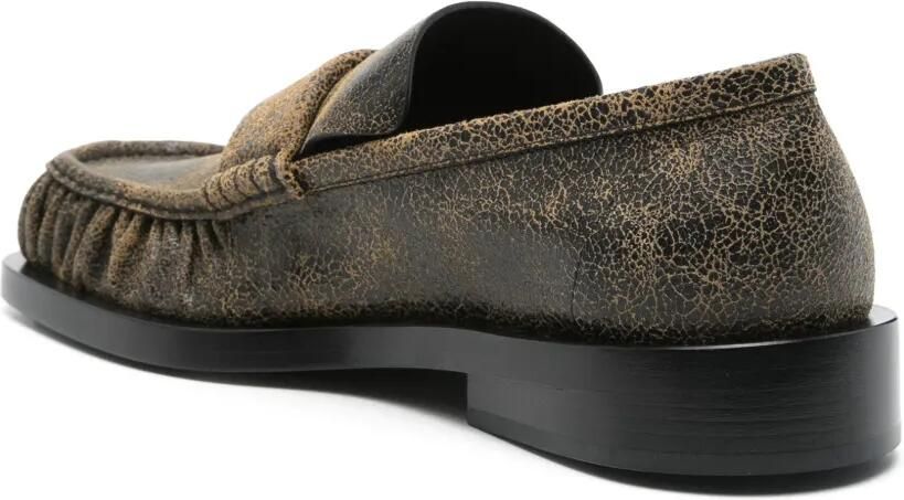 Jil Sander Loafers met gebarsten effect Bruin - Foto 2