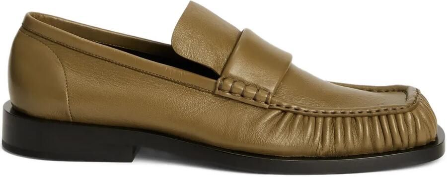 Jil Sander Loafers met gekreukt detail Geel