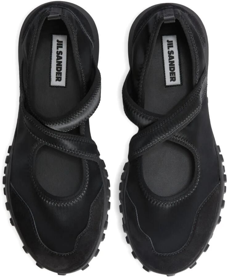 Jil Sander Moon sneaker-ballerina's met gekruiste bandjes Zwart - Foto 2