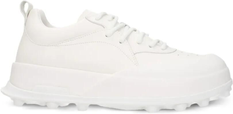Jil Sander Orb leren sneakers Wit