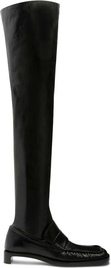 Jil Sander Overknee laarzen Zwart