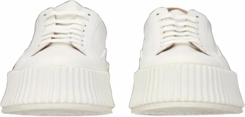 Jil Sander platform leather sneakers Wit - Foto 2