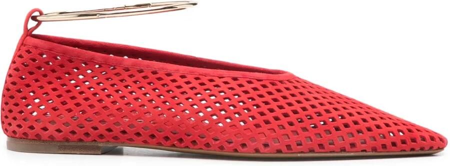 Jil Sander Pumps met enkelbandje Rood