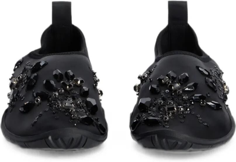 Jil Sander Satijnen sneakers verfraaid met kristallen Zwart - Foto 2