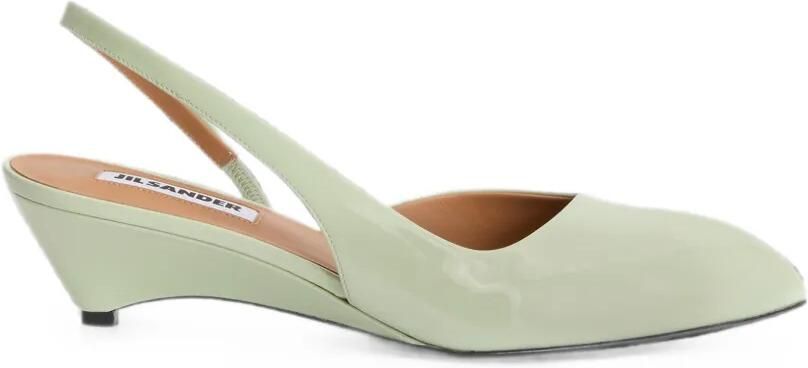 Jil Sander Slingback pumps met puntige neus Groen