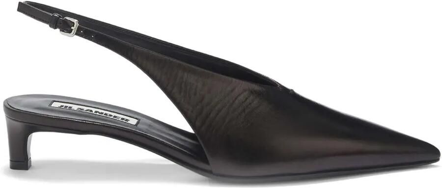 Jil Sander Slingback pumps met puntige neus Zwart