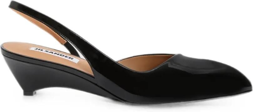 Jil Sander Slingback pumps met puntige neus Zwart