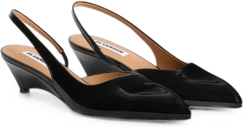 Jil Sander Slingback pumps met puntige neus Zwart - Foto 3