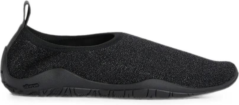 Jil Sander Sneakers met treklus en glitter-effect Zwart