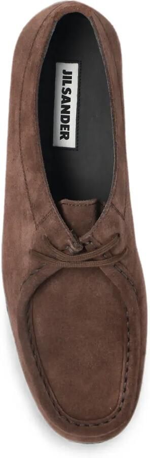 Jil Sander Suède Oxford schoenen Bruin - Foto 4