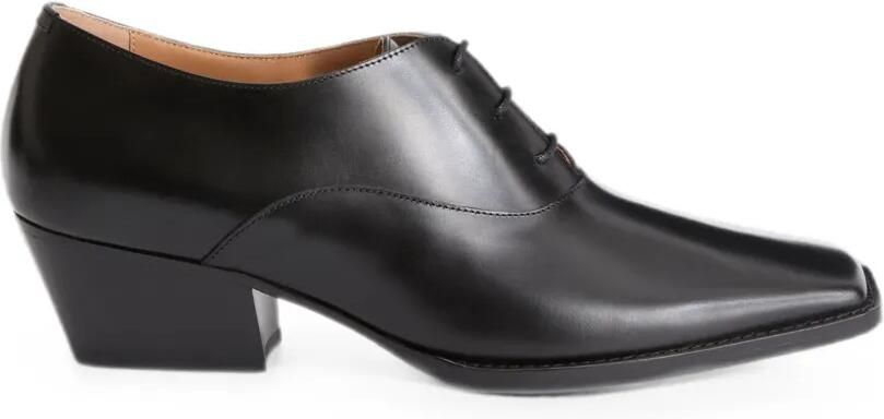 Jil Sander Veterschoenen met vierkante neus Zwart