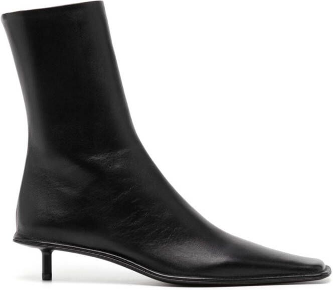 Jil Sander Laarzen met vierkante neus Zwart