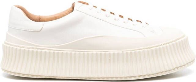 Jil Sander Leren sneakers Wit