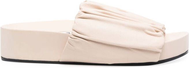 Jil Sander Sandalen met plateauzool Beige