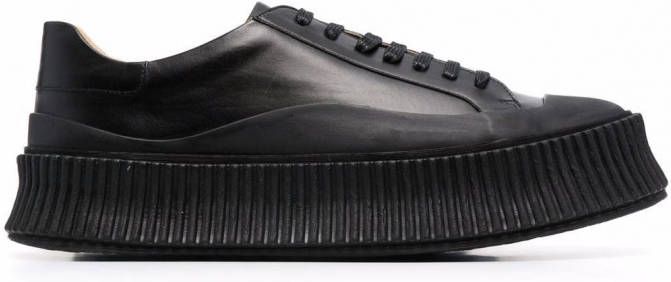 Jil Sander Leren sneakers Zwart