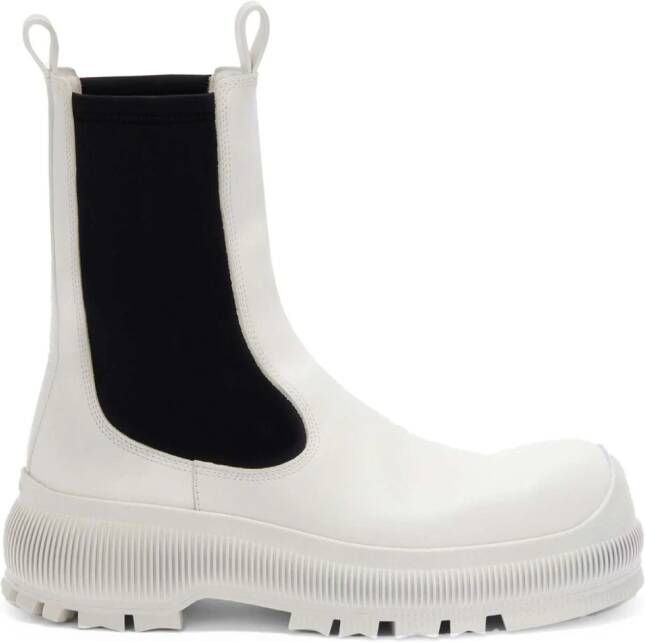 Jil Sander Leren laarzen Wit