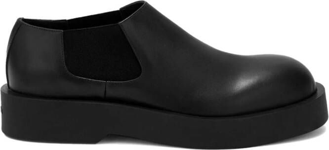 Jil Sander Leren loafers Zwart