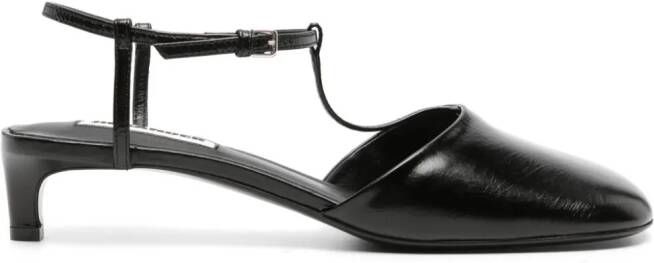 Jil Sander Leren pumps Zwart