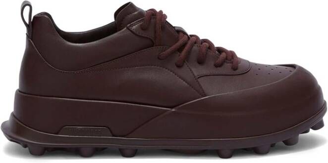 Jil Sander Orb leren sneakers Rood